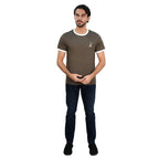 Giordano Men’s Slim Cotton Crew Neck Tee with Embroidery - Premium Tee