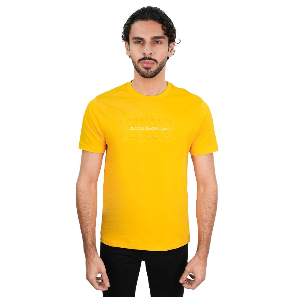 Giordano Men’s Slim Cotton Crew Neck Tee with WWS Print - first_variant_option_2 Premium Print Tee for Giordano
