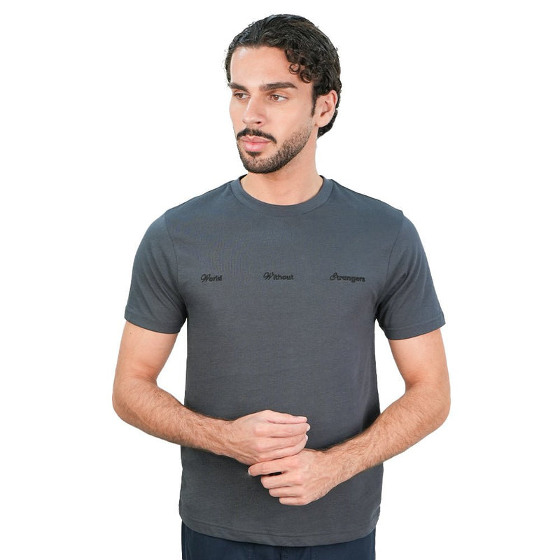 Giordano Men’s Slim Cotton Crew Neck WWS Print Tee - first_variant_option_2 Premium Print Tee for Giordano