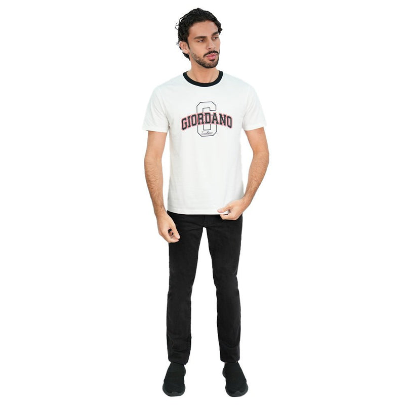 Giordano Men's Slim Cotton Heritage Excellence Tee - first_variant_option_2 Premium Print Tee for Giordano