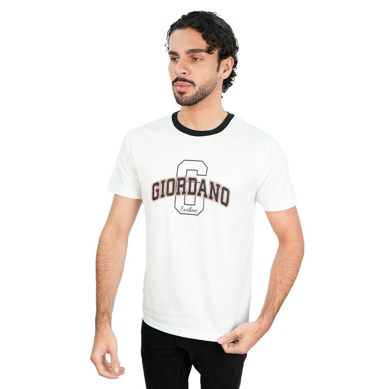 Giordano Men's Slim Cotton Heritage Excellence Tee - first_variant_option_2 Premium Print Tee for Giordano