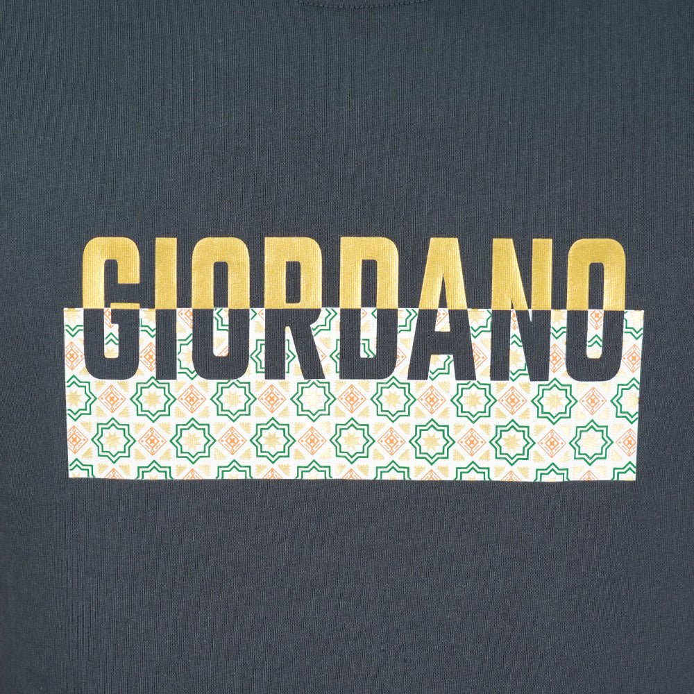Giordano Men's Slim Cotton Heritage Graphic Tee - Premium Print Tee
