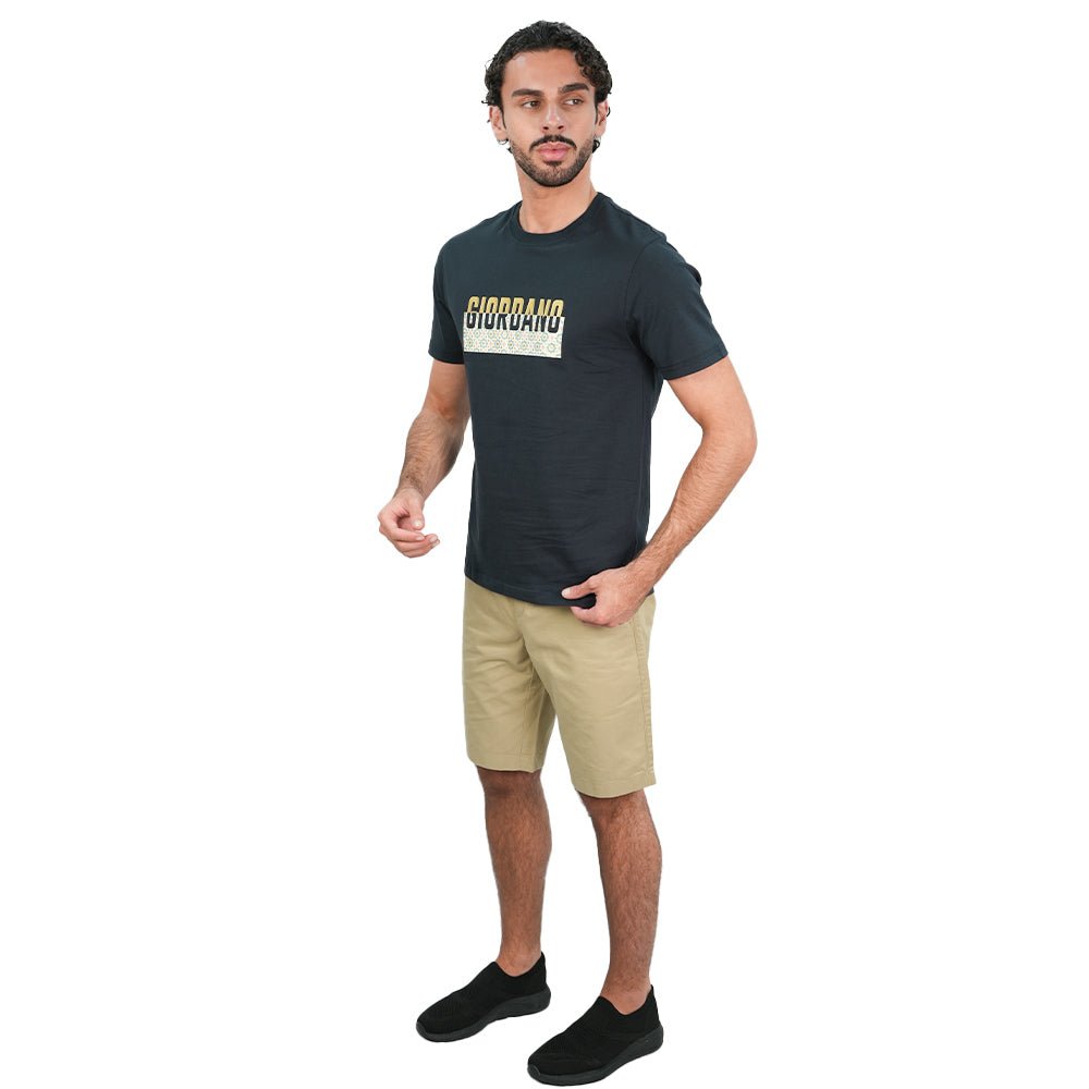 Giordano Men's Slim Cotton Heritage Graphic Tee - Premium Print Tee