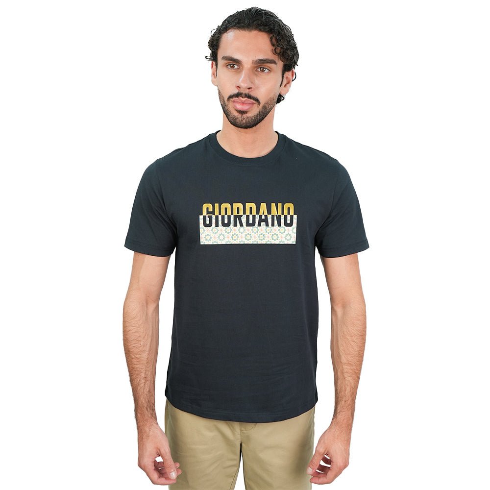Giordano Men's Slim Cotton Heritage Graphic Tee - Premium Print Tee