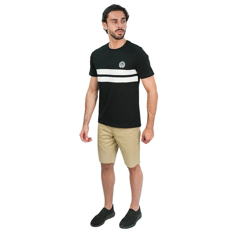 Giordano Men's Slim Cotton Heritage Stripe Tee - first_variant_option_2 Premium Print Tee for Giordano