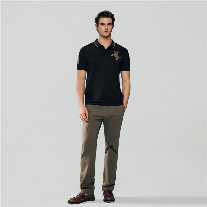 Giordano Men's Slim Cotton Lycra Napoleon Polo - first_variant_option_2 Premium Polo for Giordano
