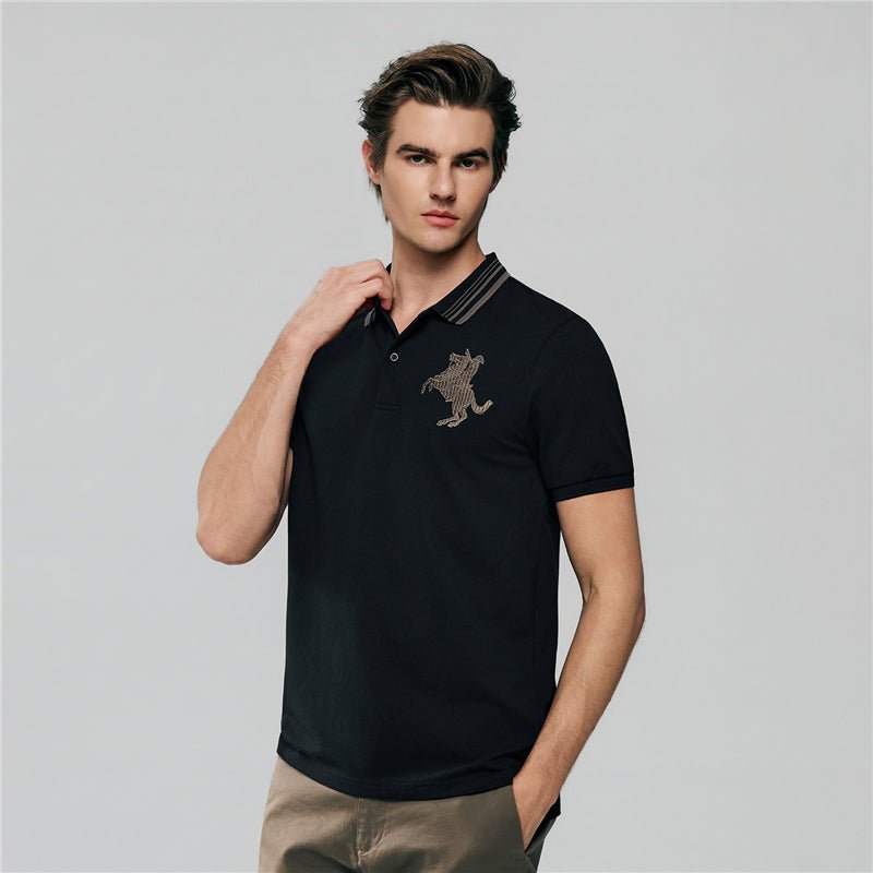 Giordano Men's Slim Cotton Lycra Napoleon Polo - first_variant_option_2 Premium Polo for Giordano