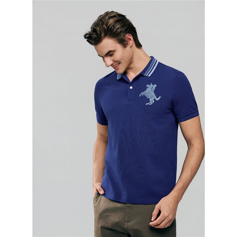 Giordano Men's Slim Cotton Lycra Napoleon Polo - first_variant_option_2 Premium Polo for Giordano