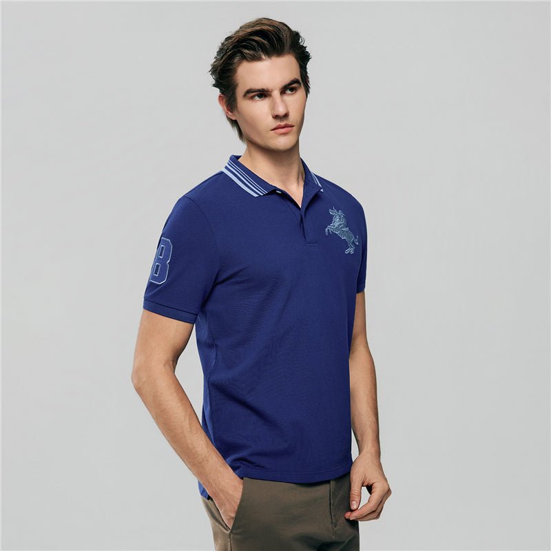 Giordano Men's Slim Cotton Lycra Napoleon Polo - first_variant_option_2 Premium Polo for Giordano