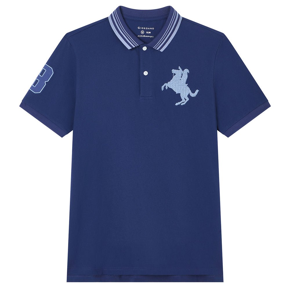 Giordano Men's Slim Cotton Lycra Napoleon Polo - first_variant_option_2 Premium Polo for Giordano
