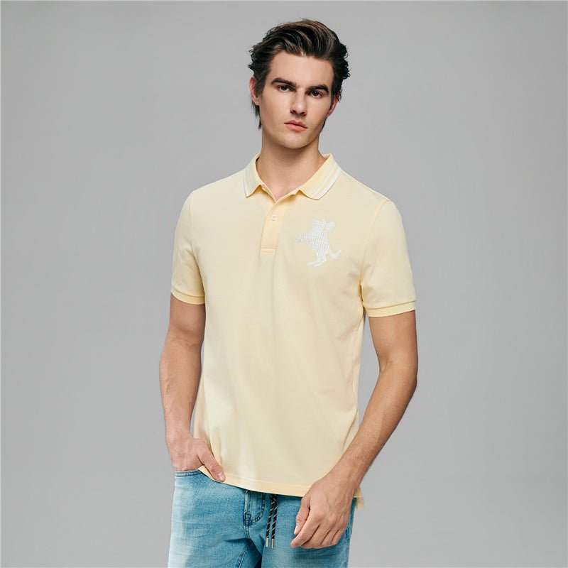 Giordano Men's Slim Cotton Lycra Napoleon Polo - first_variant_option_2 Premium Polo for Giordano