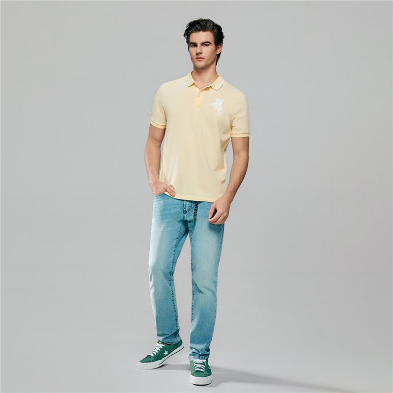 Giordano Men's Slim Cotton Lycra Napoleon Polo - first_variant_option_2 Premium Polo for Giordano