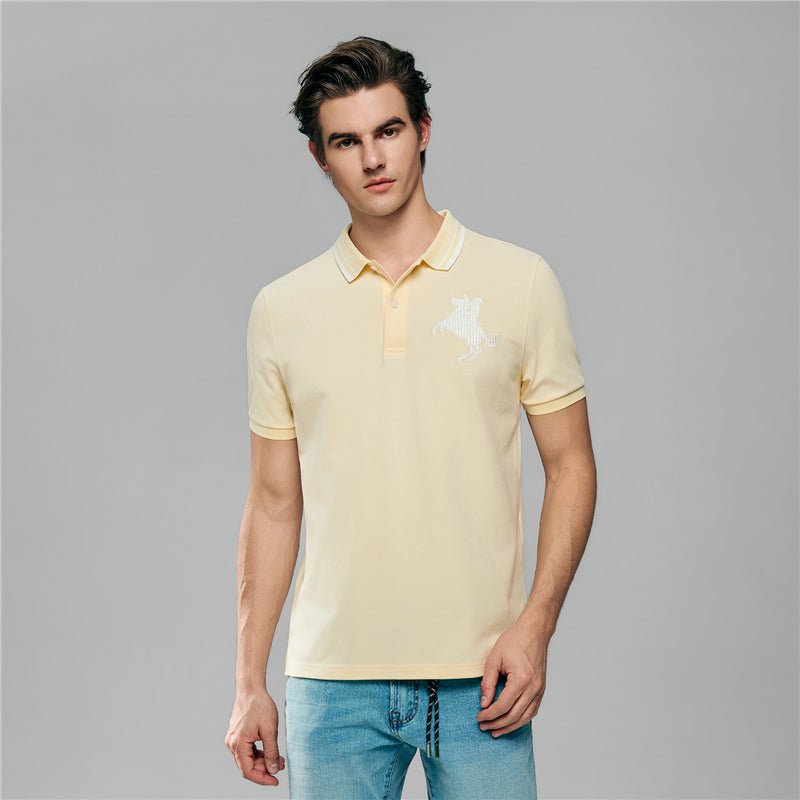 Giordano Men's Slim Cotton Lycra Napoleon Polo - first_variant_option_2 Premium Polo for Giordano