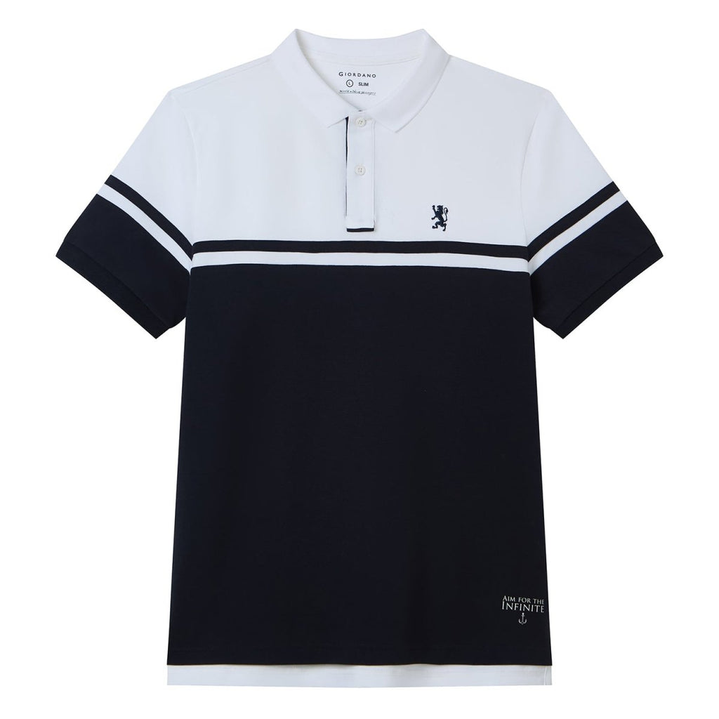 Giordano Men's Slim Cotton Lycra Pique Polo - first_variant_option_2 Premium Polo for Giordano