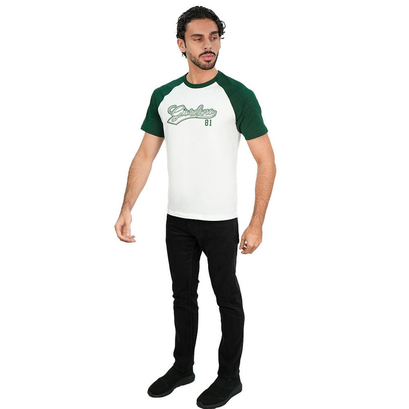 Giordano Men's Slim Cotton Raglan Signature Tee - first_variant_option_2 Premium Print Tee for Giordano