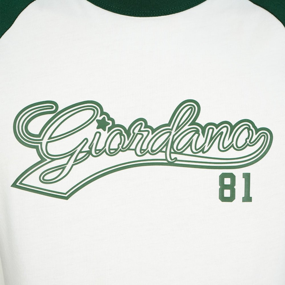 Giordano Men's Slim Cotton Raglan Signature Tee - first_variant_option_2 Premium Print Tee for Giordano