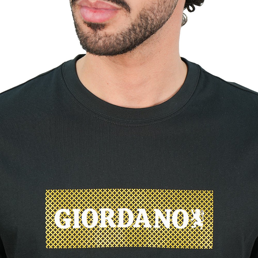 Giordano Men's Slim Cotton Signature Graphic Tee - first_variant_option_2 Premium Print Tee for Giordano