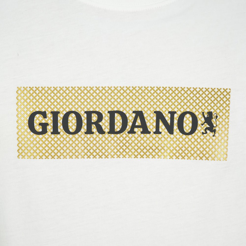 Giordano Men's Slim Cotton Signature Graphic Tee - first_variant_option_2 Premium Print Tee for Giordano