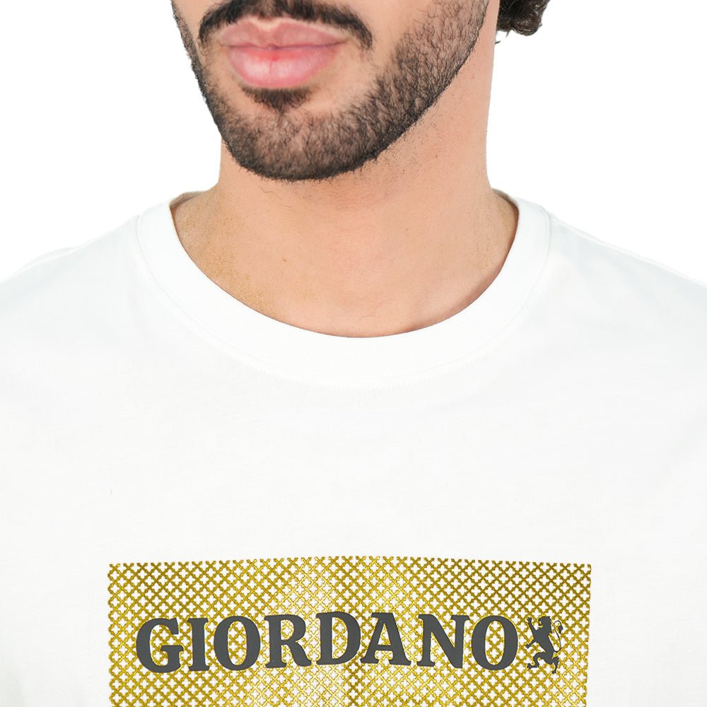 Giordano Men's Slim Cotton Signature Graphic Tee - first_variant_option_2 Premium Print Tee for Giordano