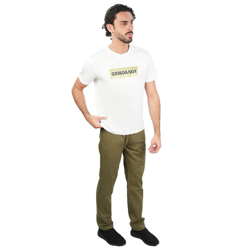 Giordano Men's Slim Cotton Signature Graphic Tee - first_variant_option_2 Premium Print Tee for Giordano