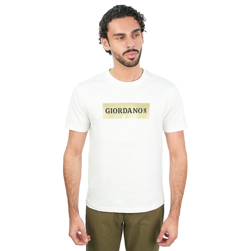 Giordano Men's Slim Cotton Signature Graphic Tee - first_variant_option_2 Premium Print Tee for Giordano