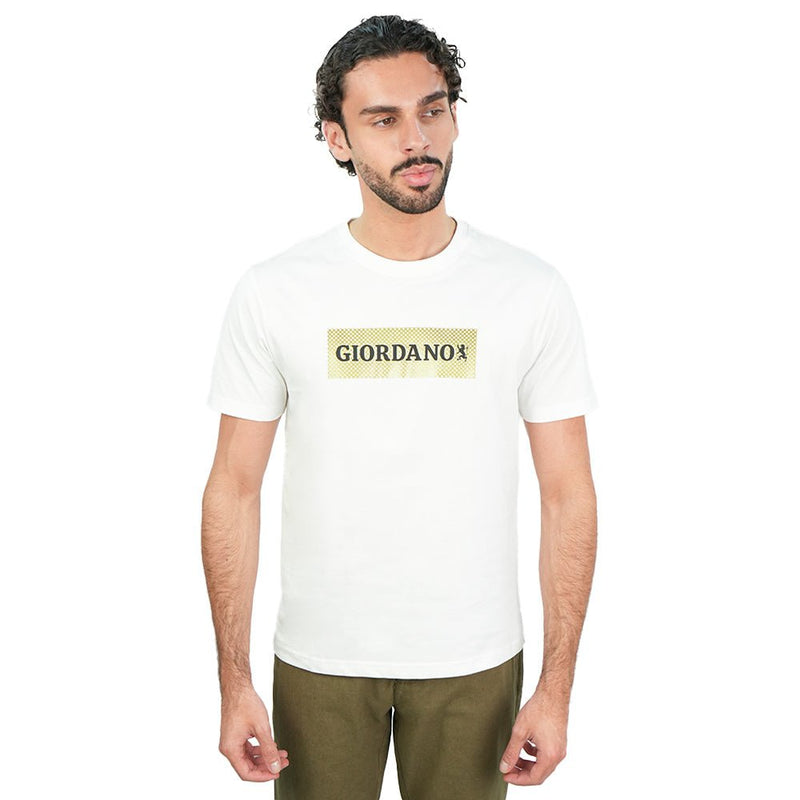 Giordano Men's Slim Cotton Signature Graphic Tee - first_variant_option_2 Premium Print Tee for Giordano