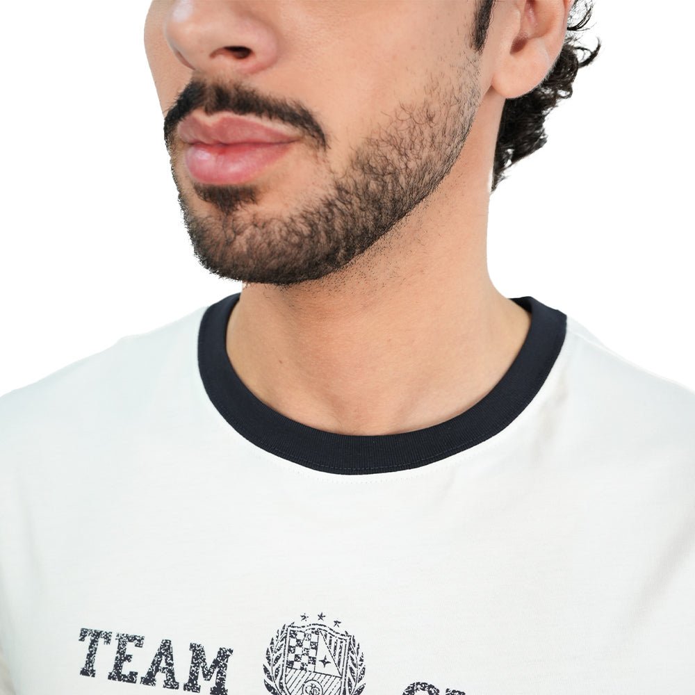Giordano Men's Slim Cotton Team Club Graphic Tee - first_variant_option_2 Premium Print Tee for Giordano