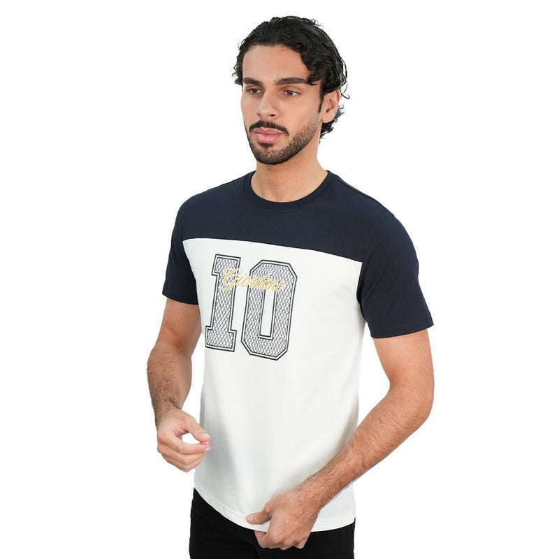 Giordano Men's Slim Cotton Varsity Number Tee - first_variant_option_2 Premium Print Tee for Giordano
