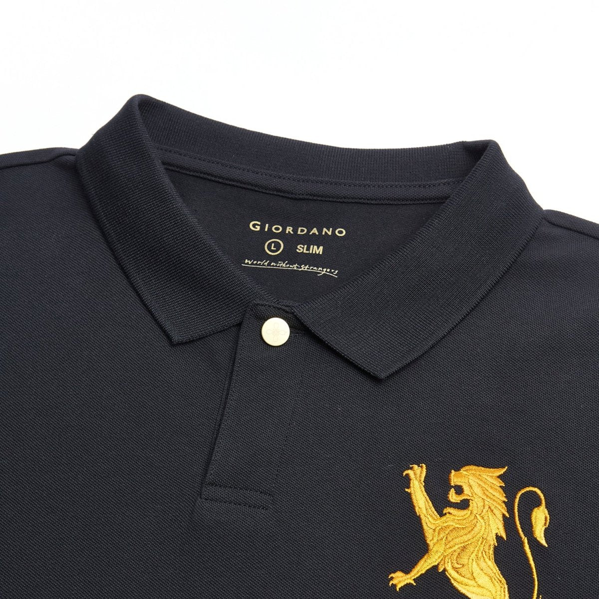Giordano Men's Slim Fit 3D Lion Cny Lycra Pique Polo - Premium Polo