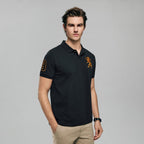 Giordano Men's Slim Fit 3D Lion Cny Lycra Pique Polo - Premium Polo