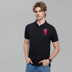 Giordano Men’s Slim Fit 3D Lion Embroidery Lycra Pique Polo - Premium Polo