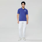 Giordano Men’s Slim Fit 3D Lion Embroidery Lycra Pique Polo - Premium Polo