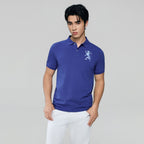 Giordano Men’s Slim Fit 3D Lion Embroidery Lycra Pique Polo - Premium Polo