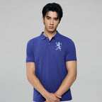 Giordano Men’s Slim Fit 3D Lion Embroidery Lycra Pique Polo - Premium Polo