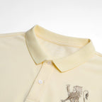 Giordano Men’s Slim Fit 3D Lion Embroidery Lycra Pique Polo - Premium Polo