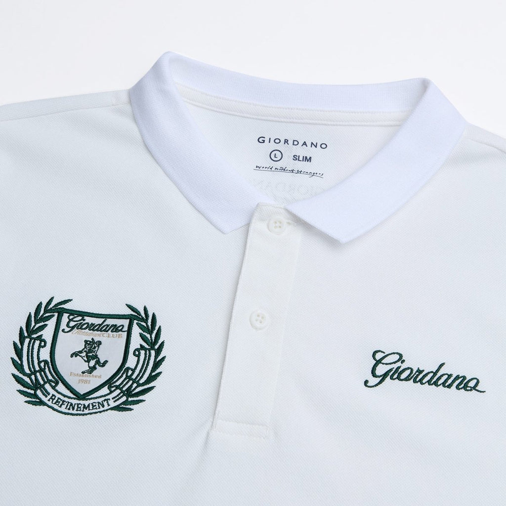 Giordano Men's Slim Fit Club House Embroidered Polo - first_variant_option_2 Premium Polo for Giordano