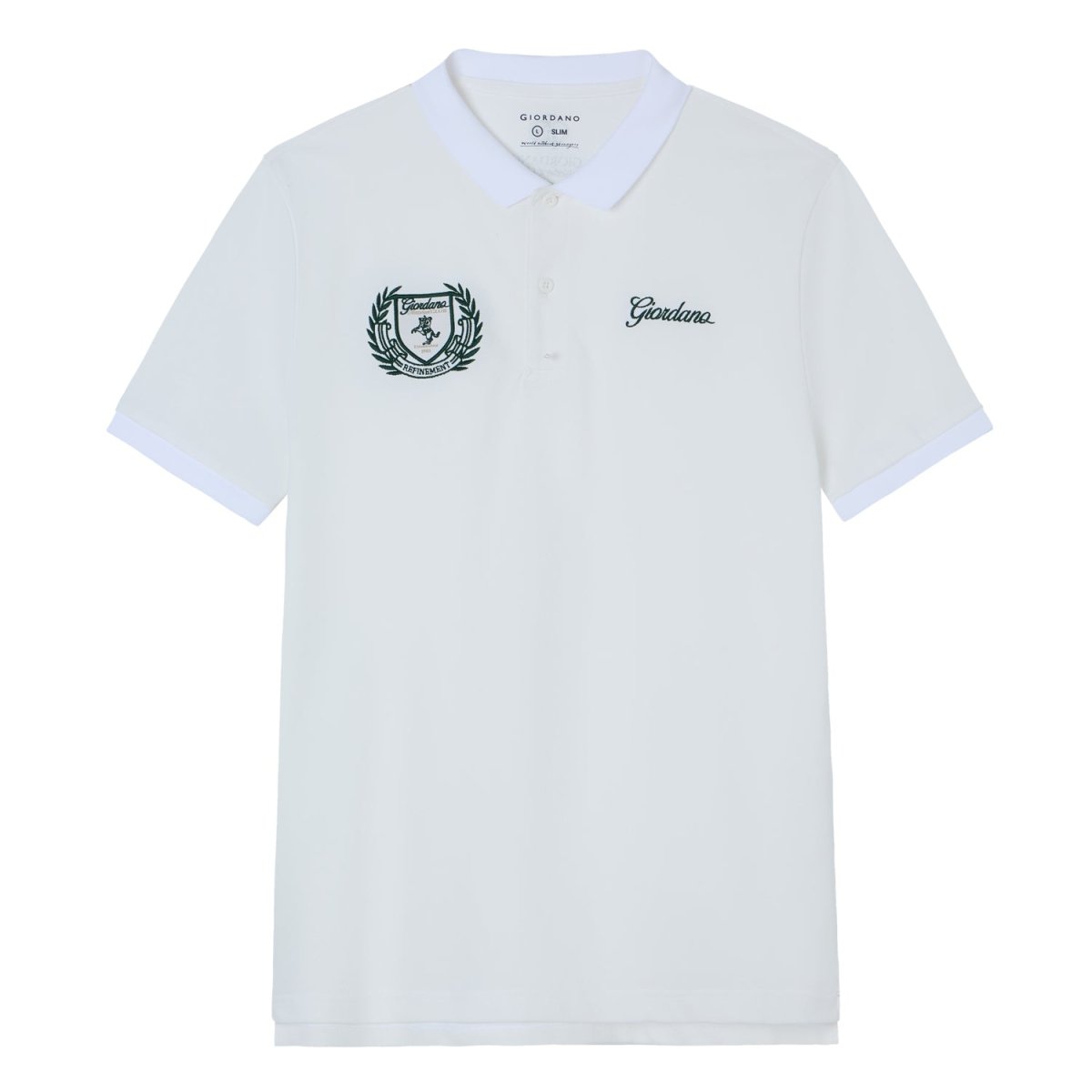 Giordano Men's Slim Fit Club House Embroidered Polo - first_variant_option_2 Premium Polo for Giordano