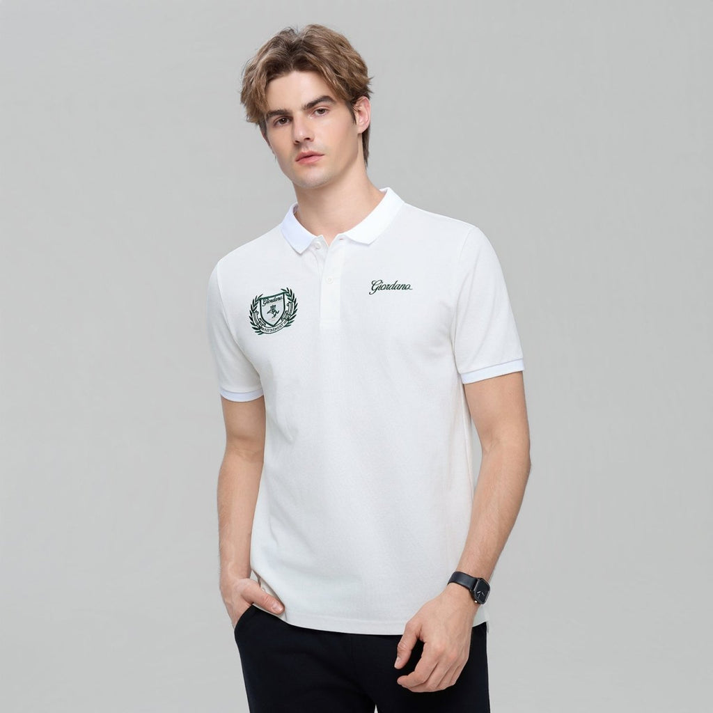 Giordano Men's Slim Fit Club House Embroidered Polo - first_variant_option_2 Premium Polo for Giordano