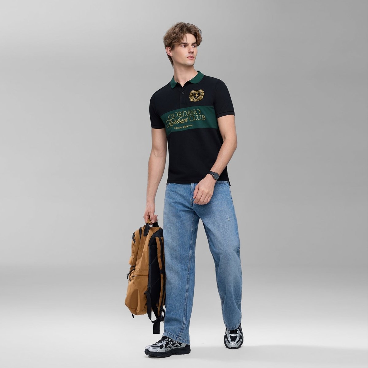 Giordano Men's Slim Fit Club House Lacoste Embrroidery Polo - Premium Polo