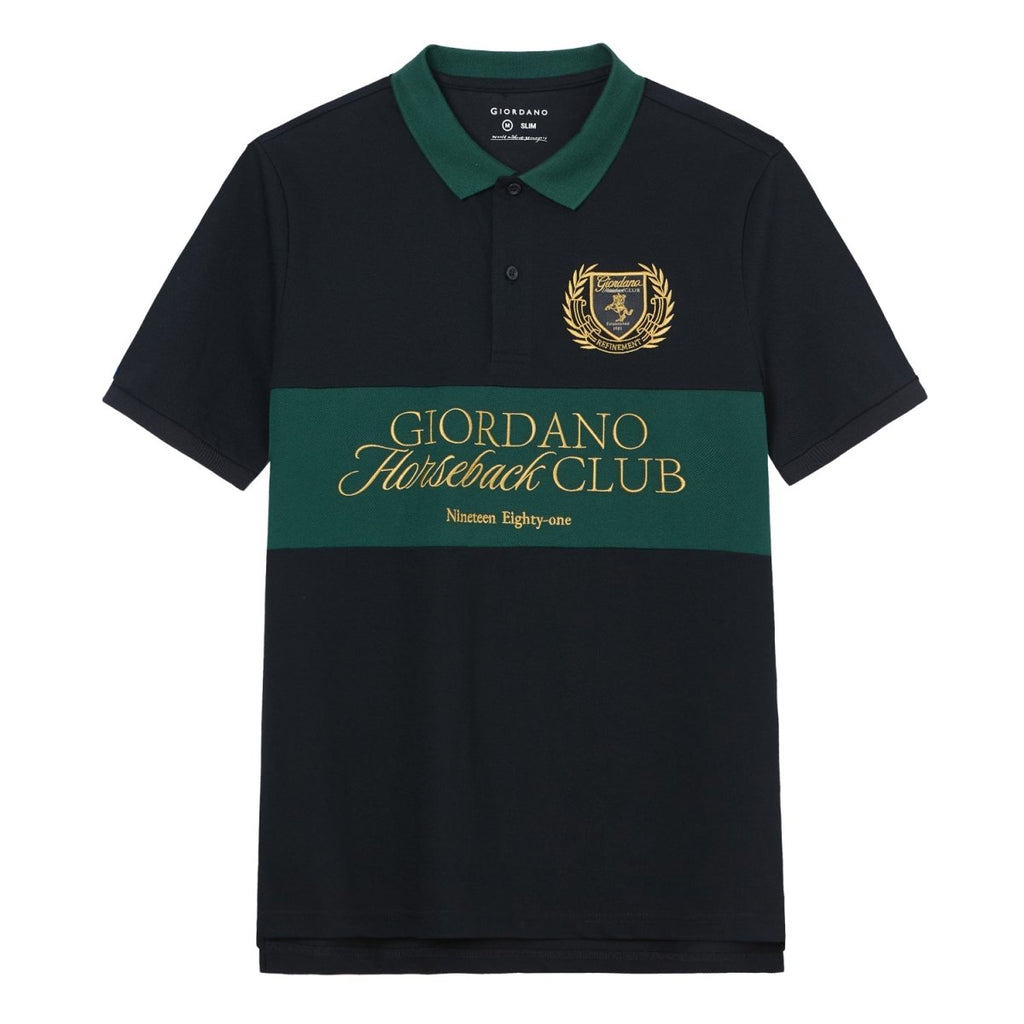 Giordano Men's Slim Fit Club House Lacoste Embrroidery Polo - Premium Polo