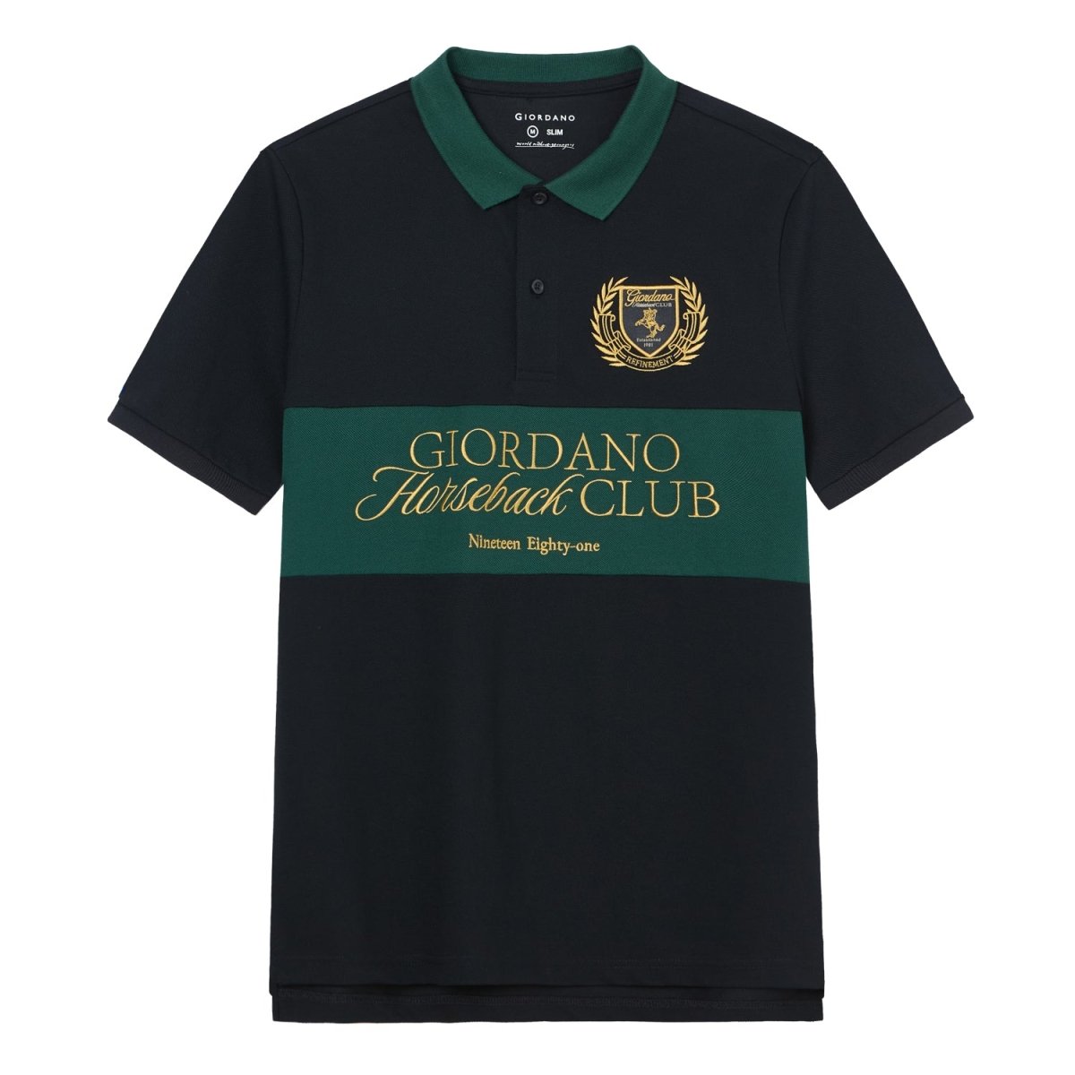 Giordano Men's Slim Fit Club House Lacoste Embrroidery Polo - Premium Polo
