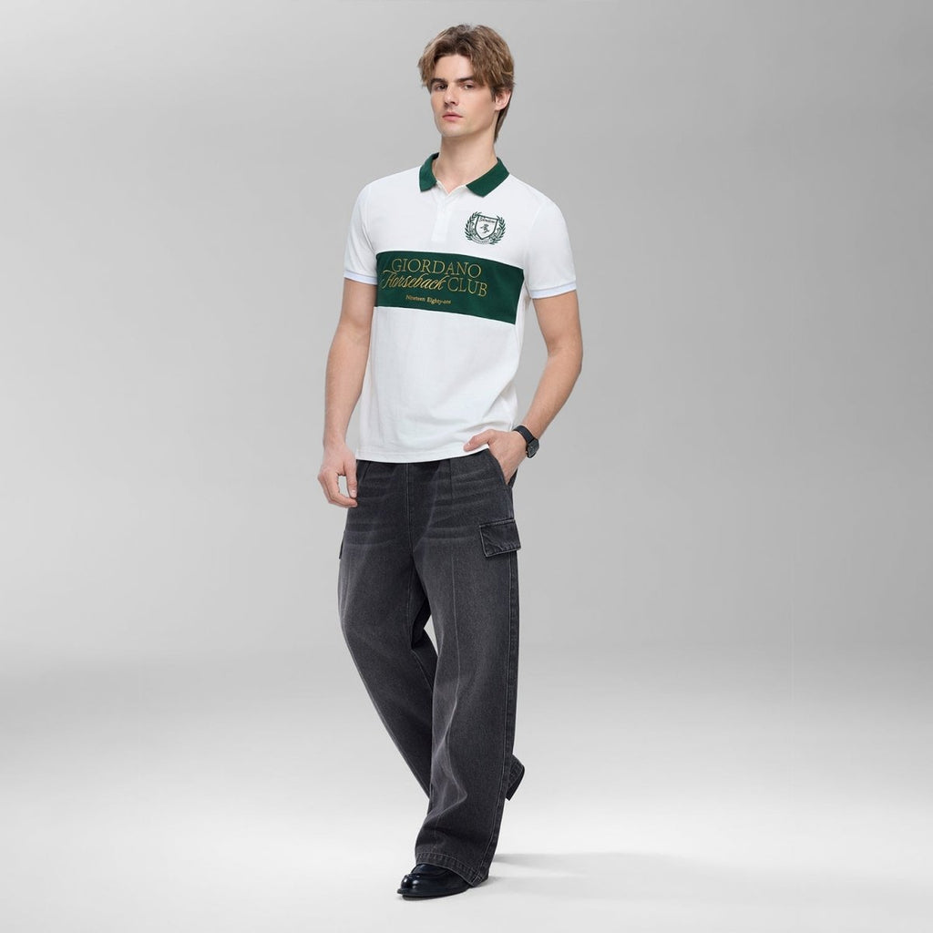 Giordano Men's Slim Fit Club House Lacoste Embrroidery Polo - first_variant_option_2 Premium Polo for Giordano