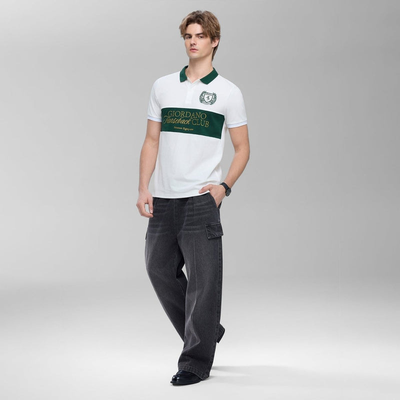 Giordano Men's Slim Fit Club House Lacoste Embrroidery Polo - first_variant_option_2 Premium Polo for Giordano