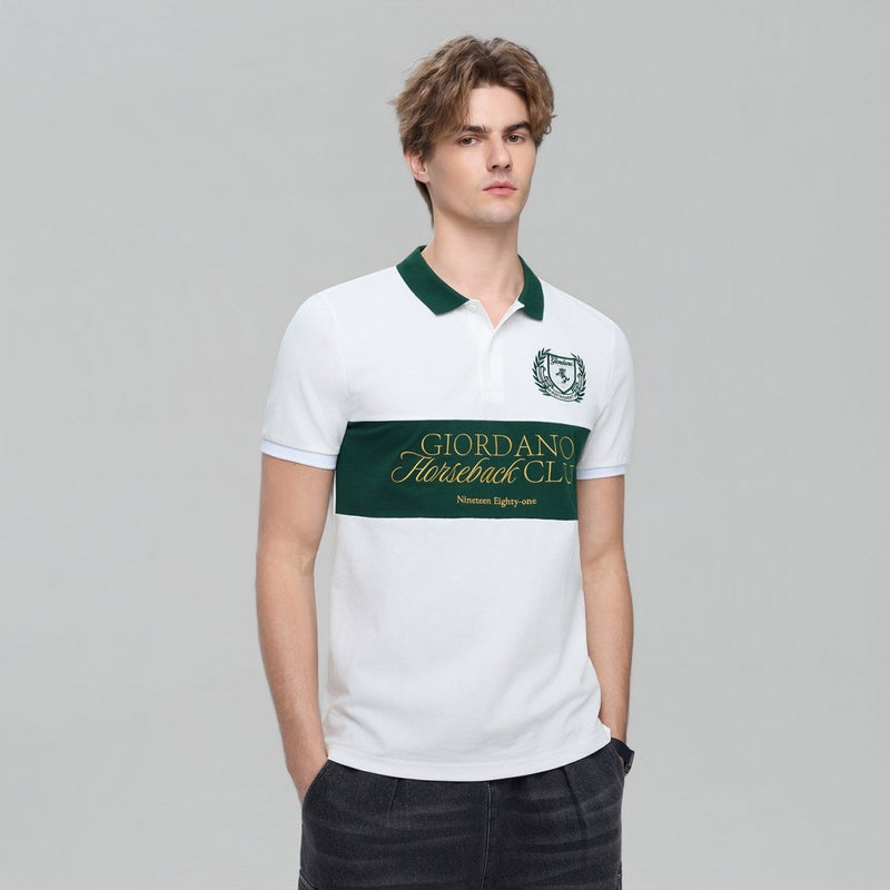 Giordano Men's Slim Fit Club House Lacoste Embrroidery Polo - first_variant_option_2 Premium Polo for Giordano