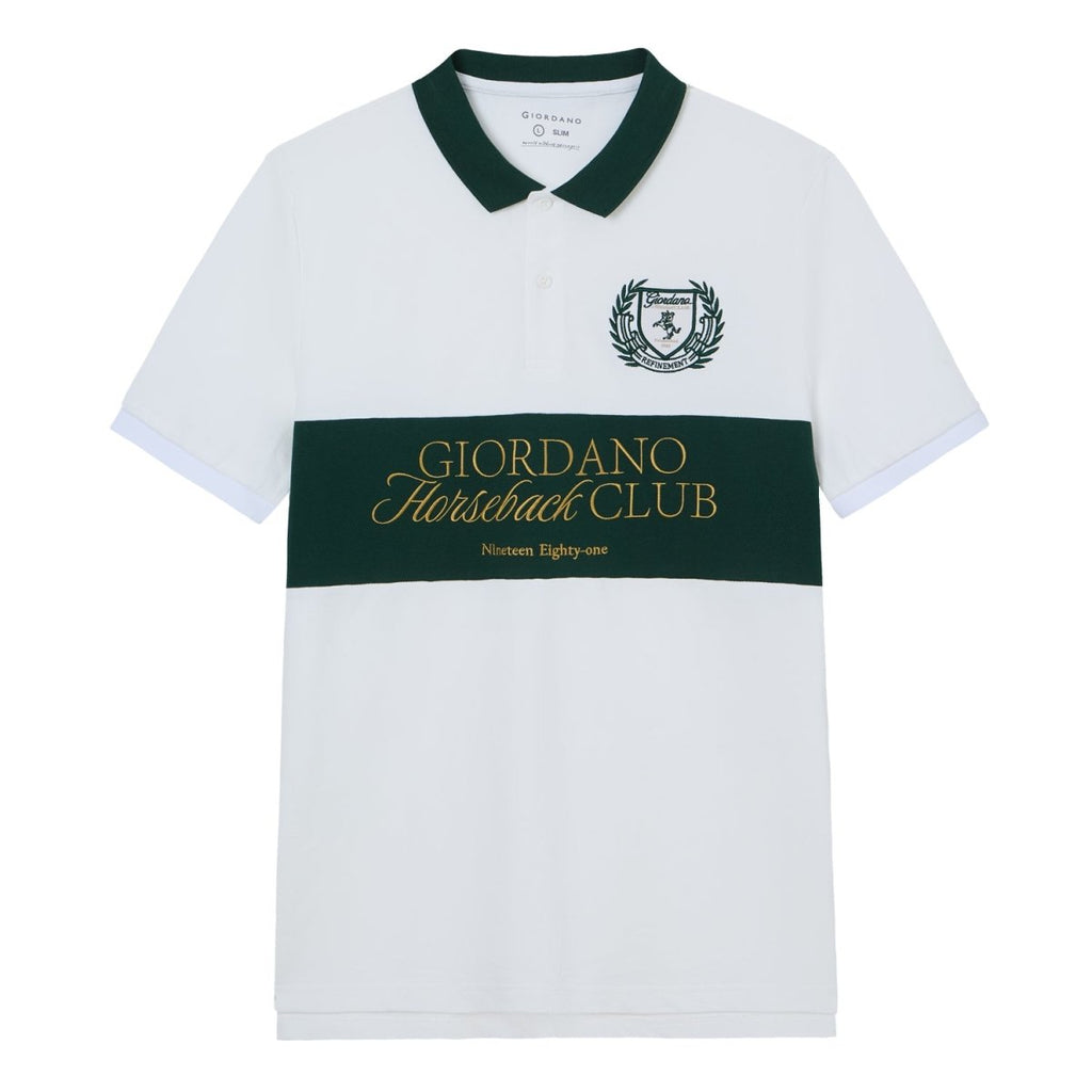 Giordano Men's Slim Fit Club House Lacoste Embrroidery Polo - first_variant_option_2 Premium Polo for Giordano