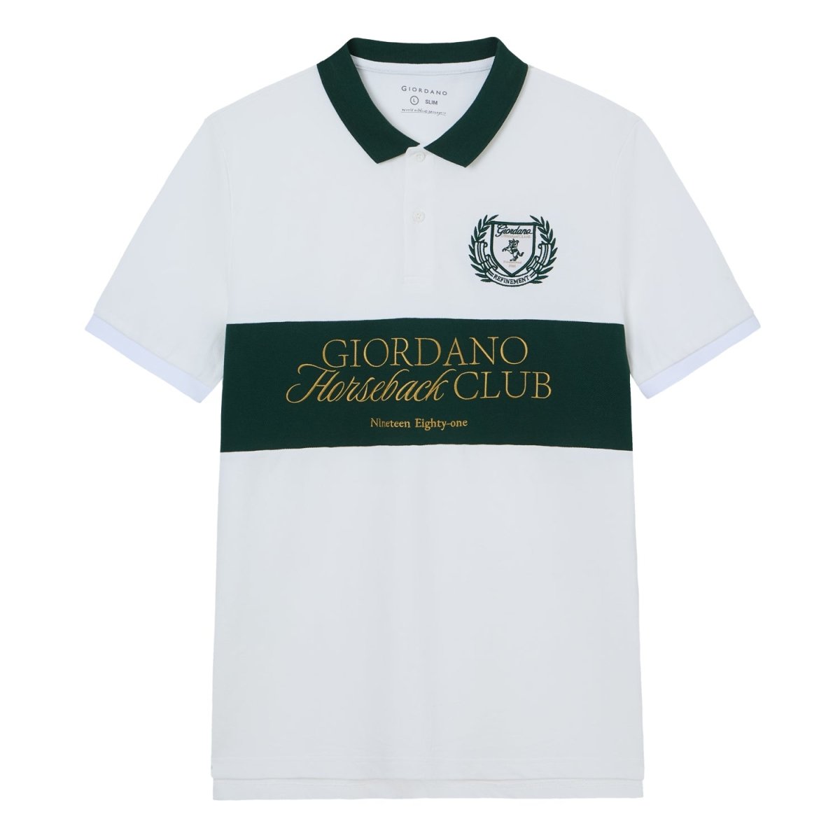 Giordano Men's Slim Fit Club House Lacoste Embrroidery Polo - first_variant_option_2 Premium Polo for Giordano