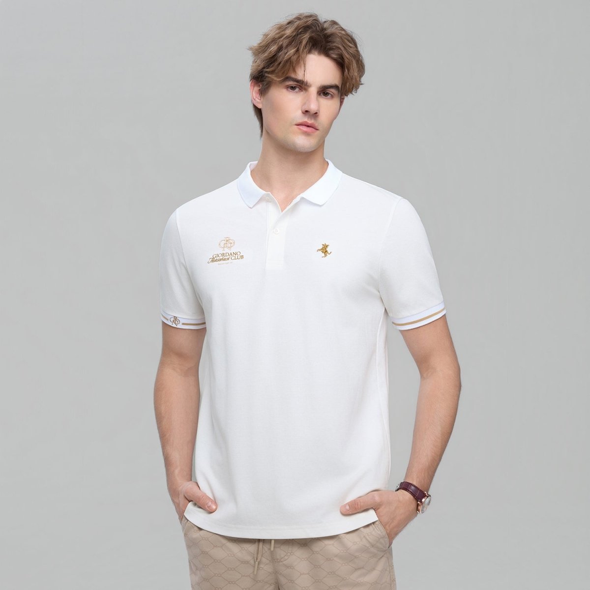Giordano Men's Slim Fit Club House Lacoste Polo - first_variant_option_2 Premium Polo for Giordano