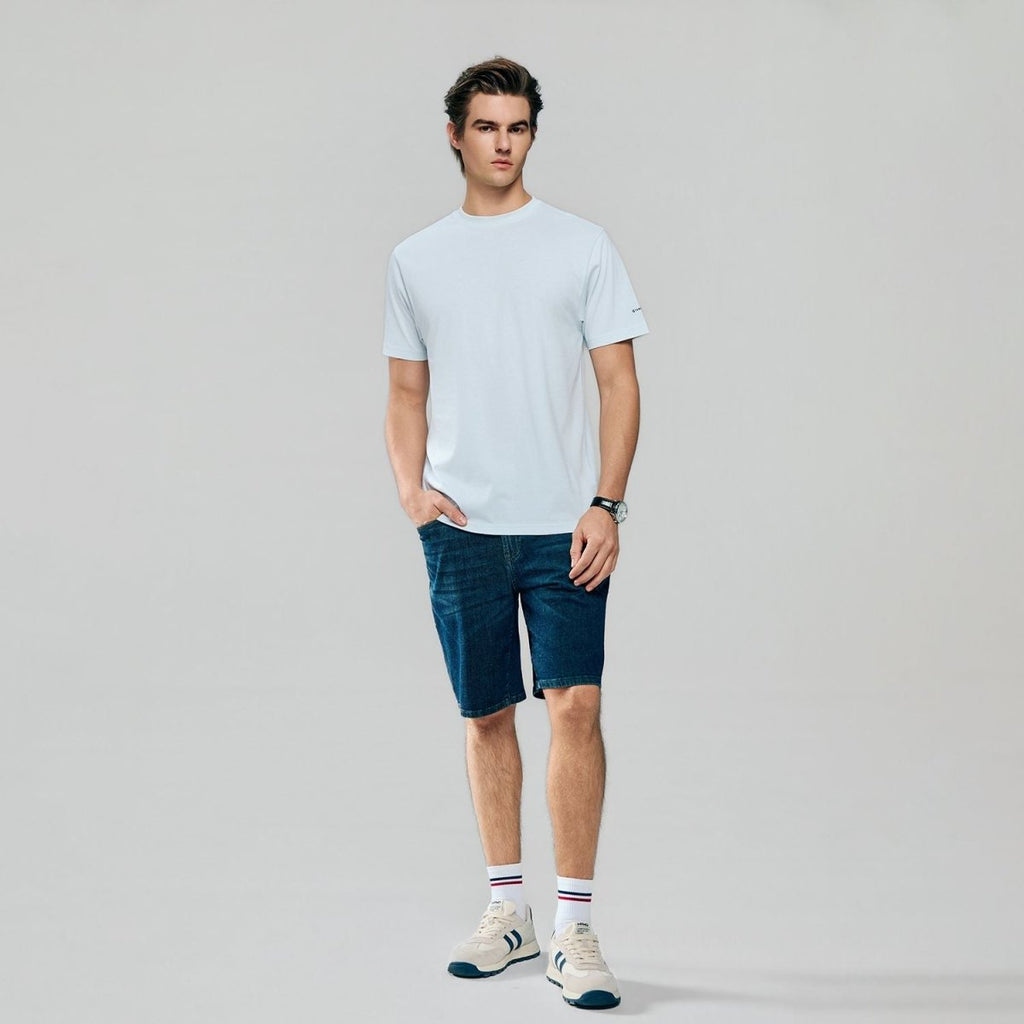 Giordano Men’s Slim Fit Cotton Crew Neck Tee - first_variant_option_2 Premium Tee for Giordano