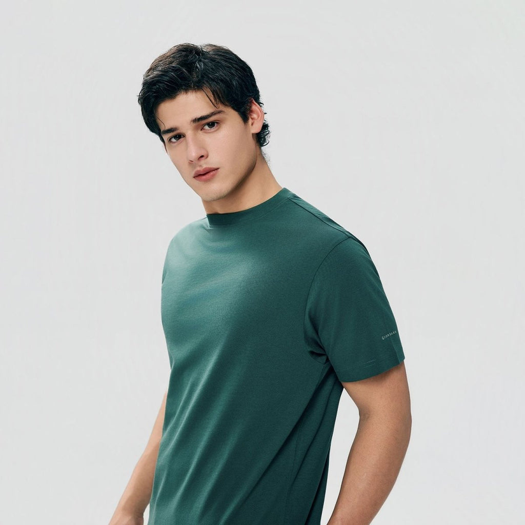 Giordano Men’s Slim Fit Cotton Crew Neck Tee - first_variant_option_2 Premium Tee for Giordano