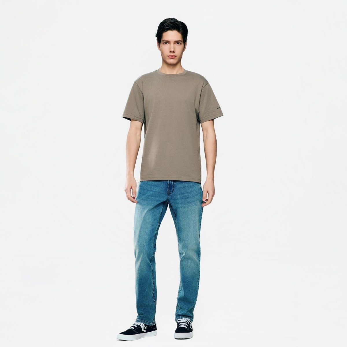 Giordano Men’s Slim Fit Cotton Crew Neck Tee - first_variant_option_2 Premium Tee for Giordano